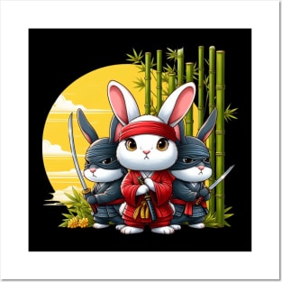 Bunny Ninja Samurai Posters and Art